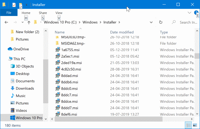 Is it safe to delete files from Windows installer folder (2)