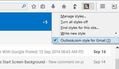 Make Gmail look like outlook.com picture1