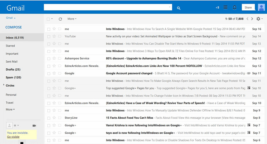 Make Gmail look like outlook