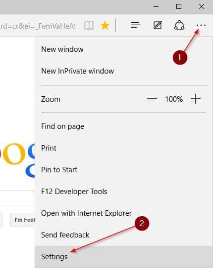 Make Google default search engine in Microsoft Edge step3