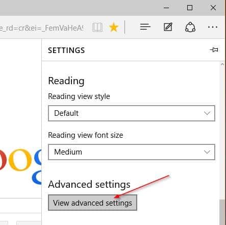 Make Google default search engine in Microsoft Edge step4