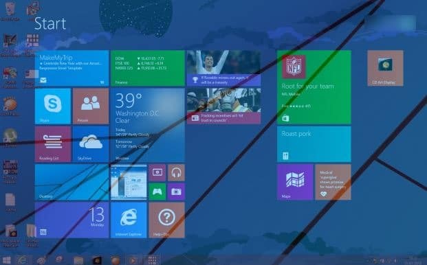 Make Start screen transparent in Windows 8.1 picture1