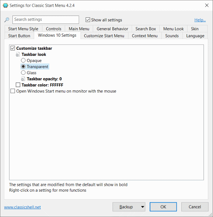 Make Windows 10 taskbar 100% transparent pic6