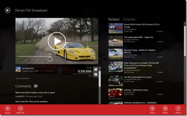 MetroTube app for Windows 8 Picture6