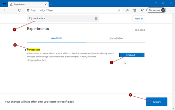 Microsoft Edge vertical tabs pic3