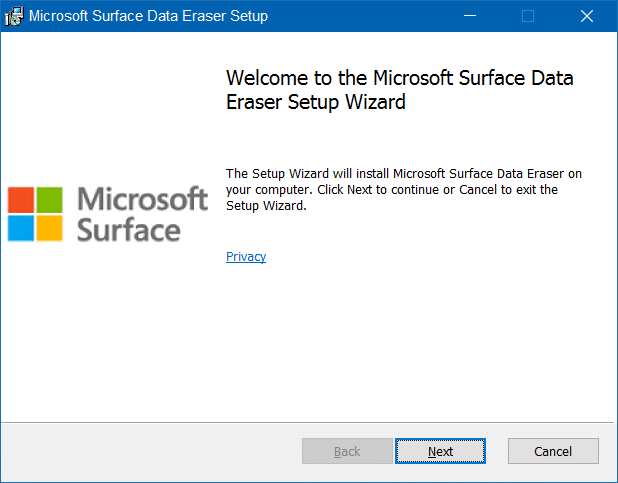 Microsoft Surface Data Eraser pic1