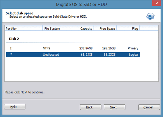 Migrate Windows 8 to SSD using Partition Assistant step3
