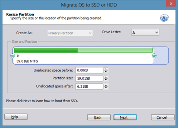 Migrate Windows 8 to SSD using Partition Assistant step4