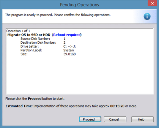 Migrate Windows 8 to SSD using Partition Assistant step7
