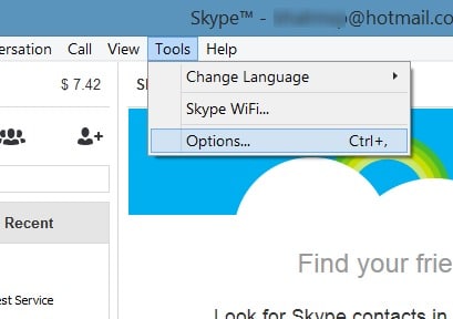 Minimize Skype to system tray notification area in Windows