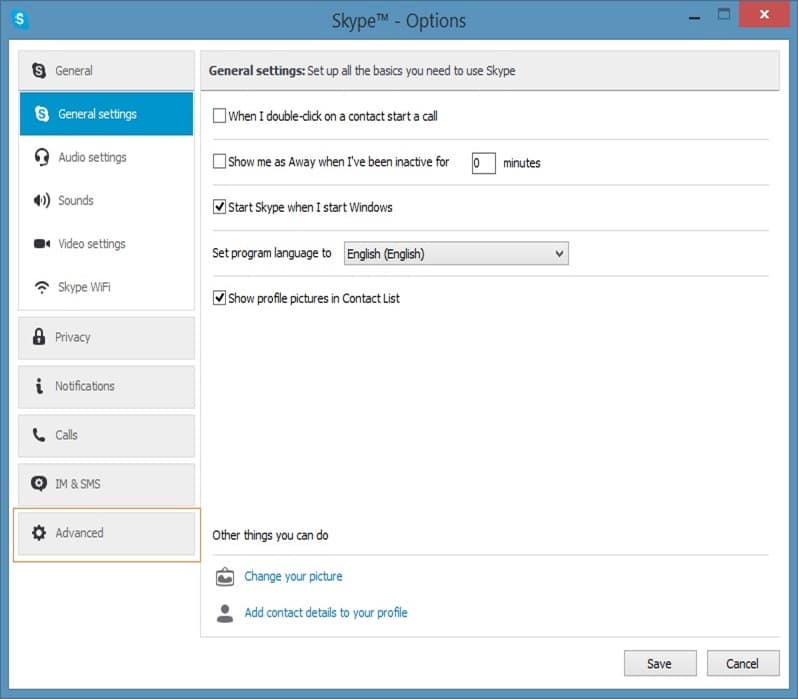 Move Skype icon to system tray notification area in Windows