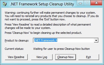 .NET Framework Cleanup Tool