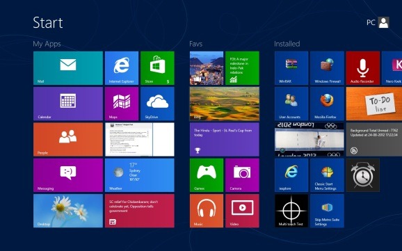 Name groups on Windows 8 start screen