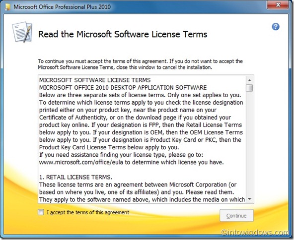 OFfice 2010 installing