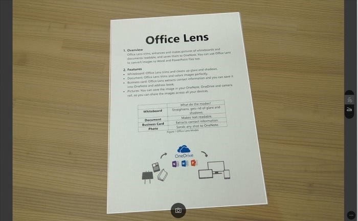 Office Lens is Camscanner for Windows 10 pic01
