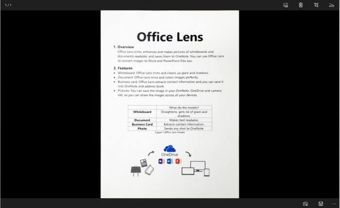Office Lens is Camscanner for Windows 10 pic02