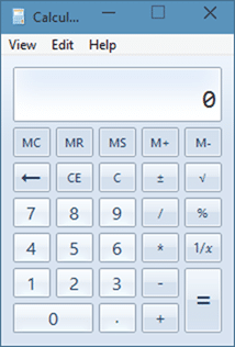 Old Calculator in Windows 10