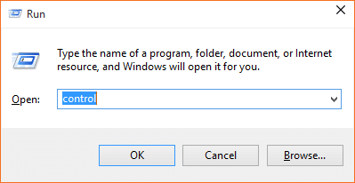 Open Control Panel Windows 10 step1