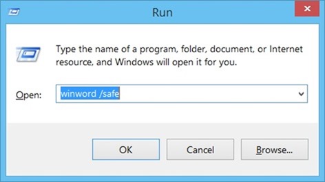 Open Office in safe mode picture1