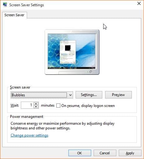 Open Screen Saver Settings in Windows 10 picture3