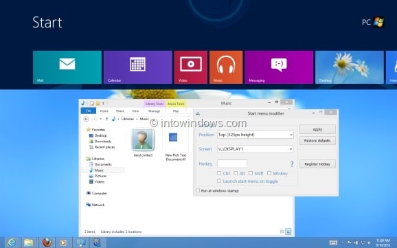 How To Open Start Screen Within Windows 8.1 Desktop pic2