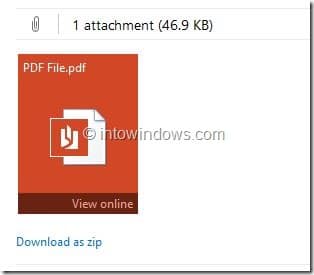 Open and view PDF Online Using SkyDrive Picture