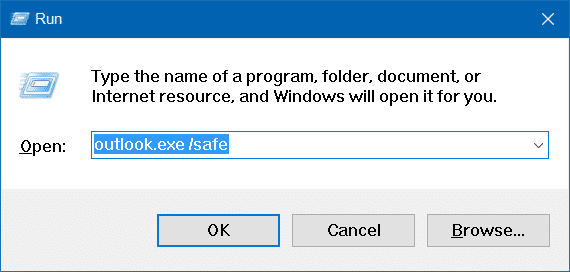 Outlook 2016 hangs at processing starting loading profile step2