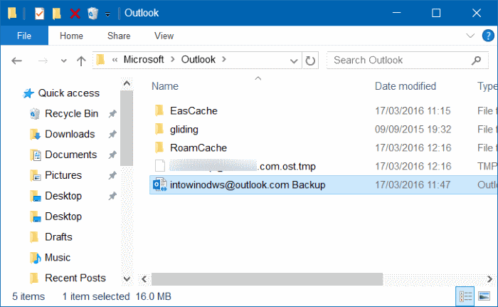 Outlook 2016 hangs at processing starting loading profile step5