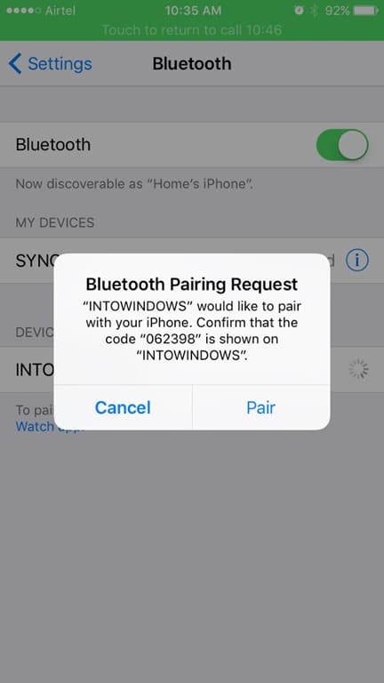 pair iphone with Windows 10 pic5