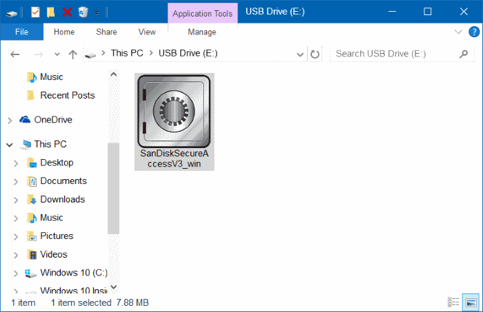 Password Protect SanDisk USB drive in Windows step3