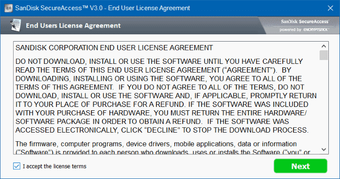 Password Protect SanDisk USB drive in Windows step5