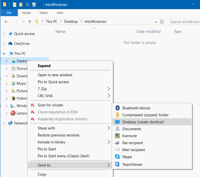Pin Downloads folder to taskbar and start pic1
