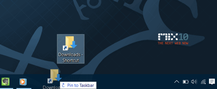 Pin Downloads folder to taskbar and start pic3