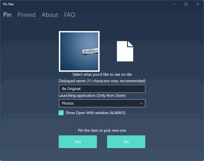 pin files to Windows 10 start menu pic3