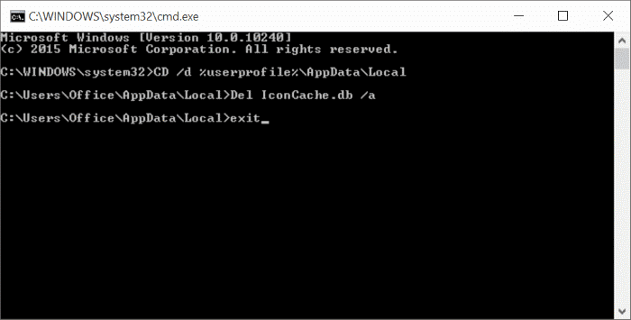 Rebuild Windows 10 icon cache step14