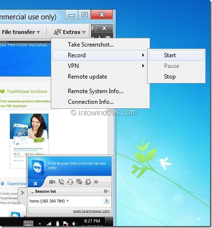 Record Session In TeamViewer Picture2