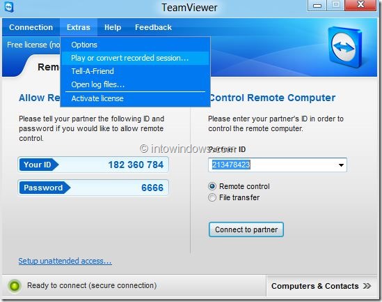 Record Session In TeamViewer Picture4