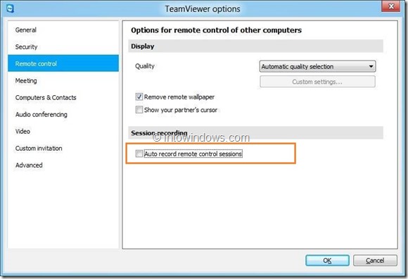 Record Session In TeamViewer Picture7