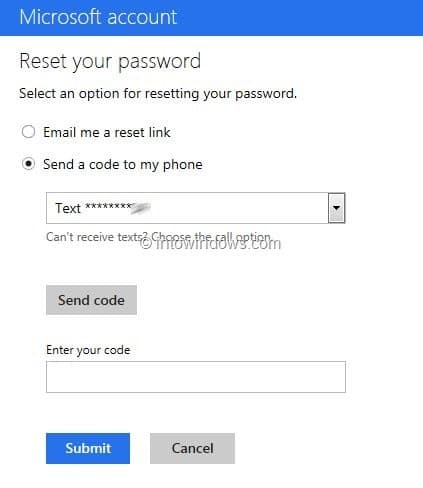 Recover Outlook.com Password Step5