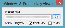 Recover Windows 8 product key from BIOS