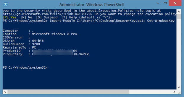 Recover Windows Prodcut Key Without tools1