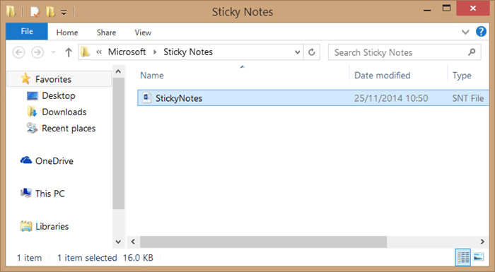 Recover deleted sticky notes in Windows step2