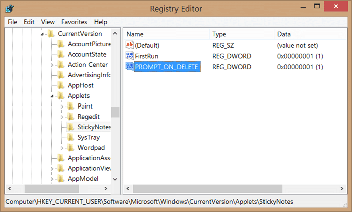 Recover deleted sticky notes in Windows step5