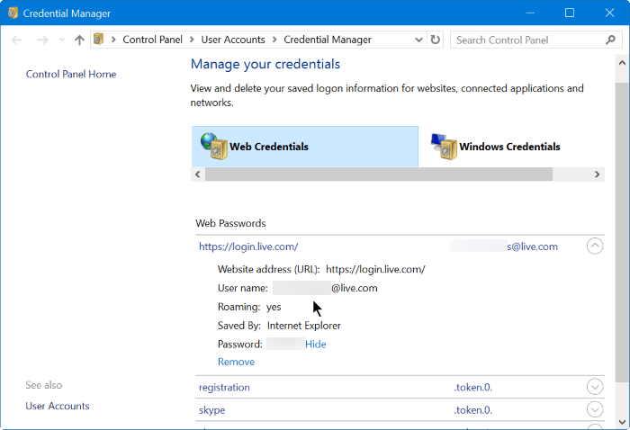 Recover passwords saved in Edge Browser step5