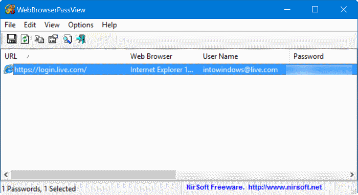 Recover passwords saved in Edge Browser step8