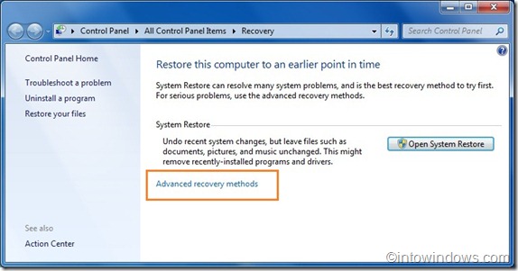 Reinstall windows 7