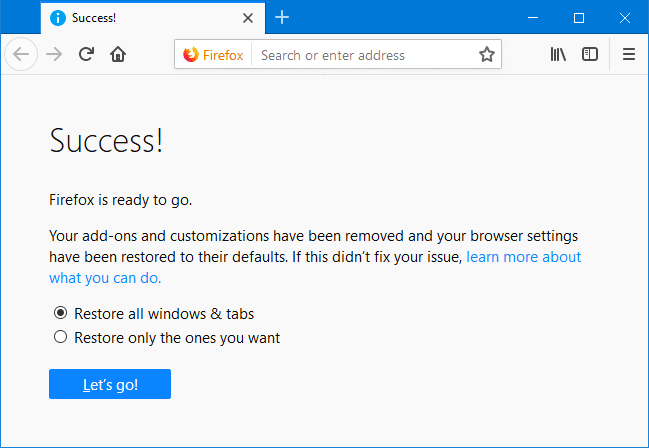 Refresh Firefox pic3