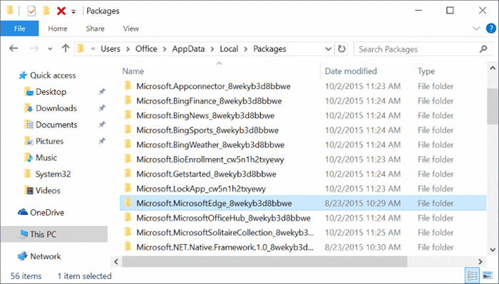 Reinstall Microsoft Edge In Windows 10 step2
