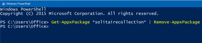 Reinstall Microsoft Solitaire Collection in Windows 10 step3.1