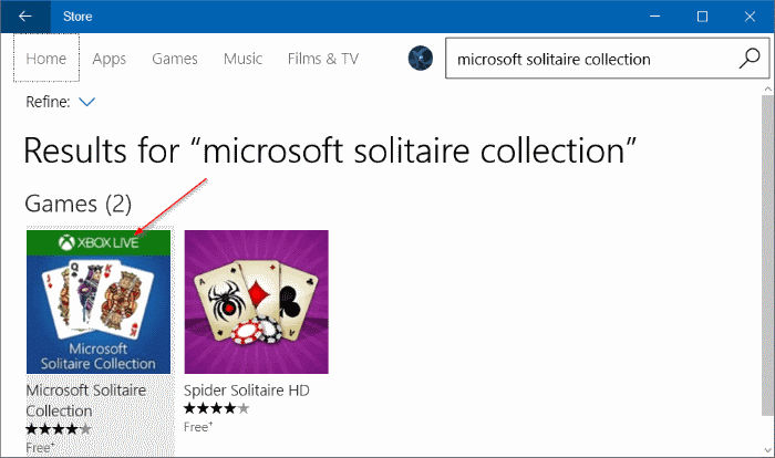 Reinstall Microsoft Solitaire Collection in Windows 10 step5